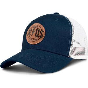 Blue Pure Cotton Christian Hats for Men Faith Over Fear Baseball/Trucker Hat